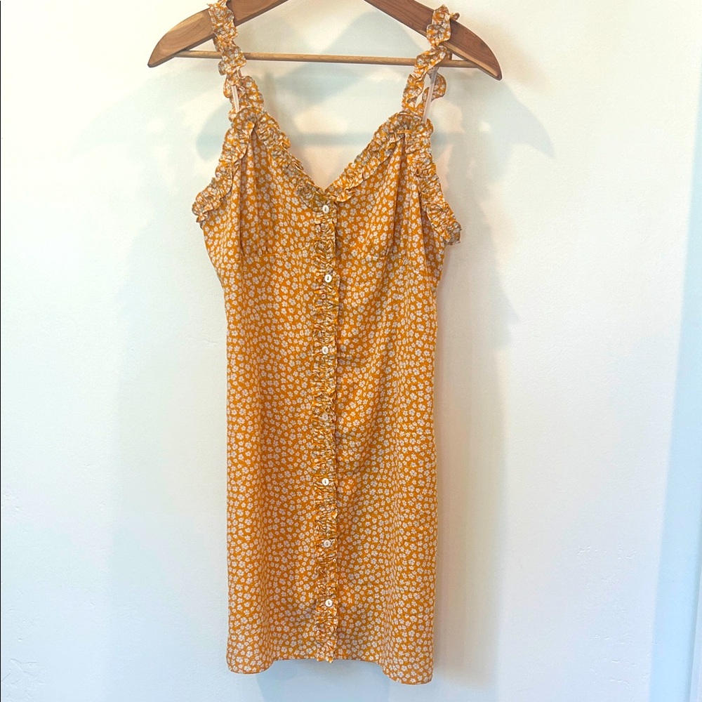 Sage The Label Floral Button-Front Mini Dress